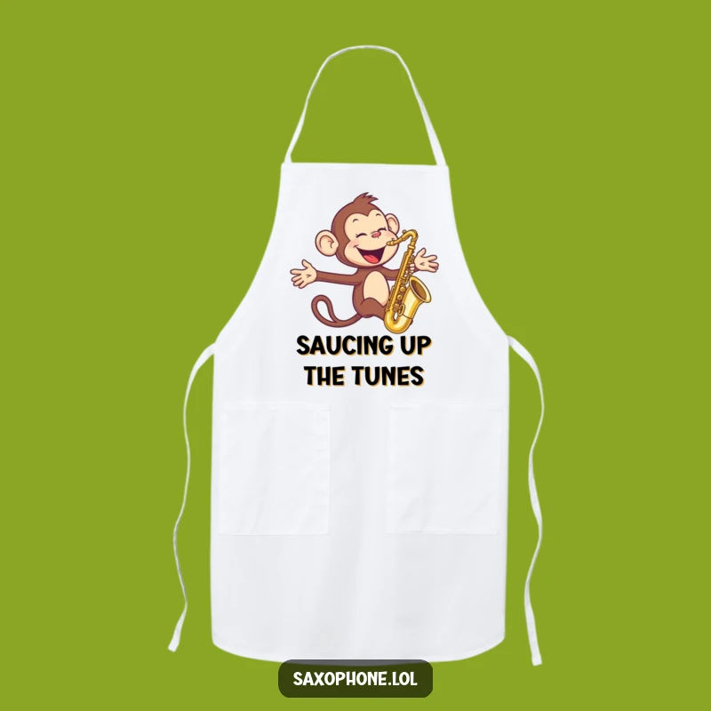 Funny Monkey Sax Apron: Kitchen Fun, Wild Style, Perfect Funny Gift!