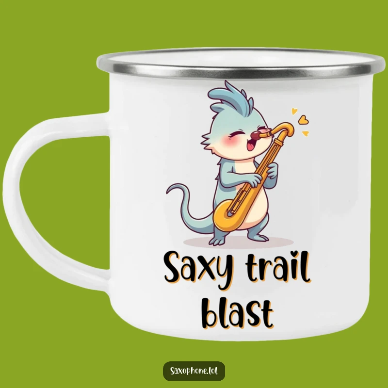 Funny Saxophone Blast Camping Mug: Fuel Your Outdoor Jams