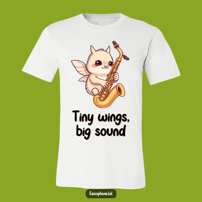 Funny Tiny Wings Sax T-Shirt: Focused Musical Fun, Ideal Funny Gift for Performers