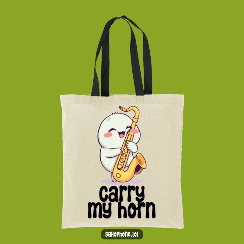 Funny Saxophone Giggle Tote Bag: Carry Your Tunes and Essentials